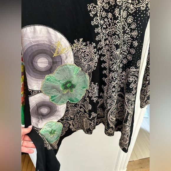 Desigual Long  Sleeve Sequin Shirt/Dress - Picture 7 of 8